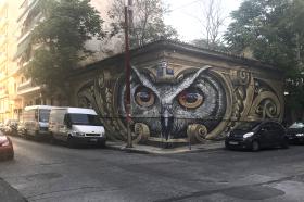 3D-Kunst an einer Hausecke